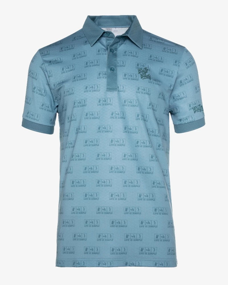 GOLF GODS - GOLF GODS Men's Life is Simple Cool Tech Performance Polo - The Agora Bangkok